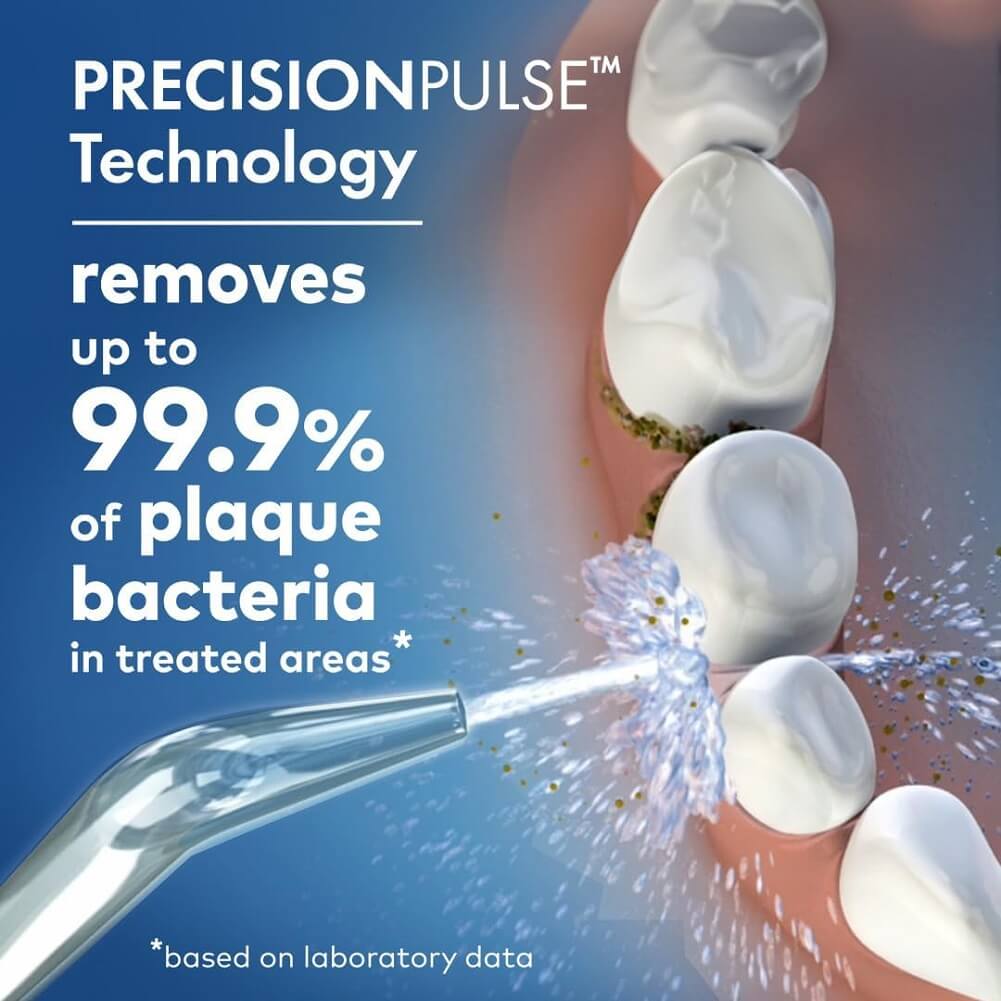 Waterpik Ultra Professional Water Flosser, Dental Plaque Removal Tool with 7 Tips, Advanced Pressure Control System, 10 Pressure Settings, 90s of Water Capacity - Imported from UK