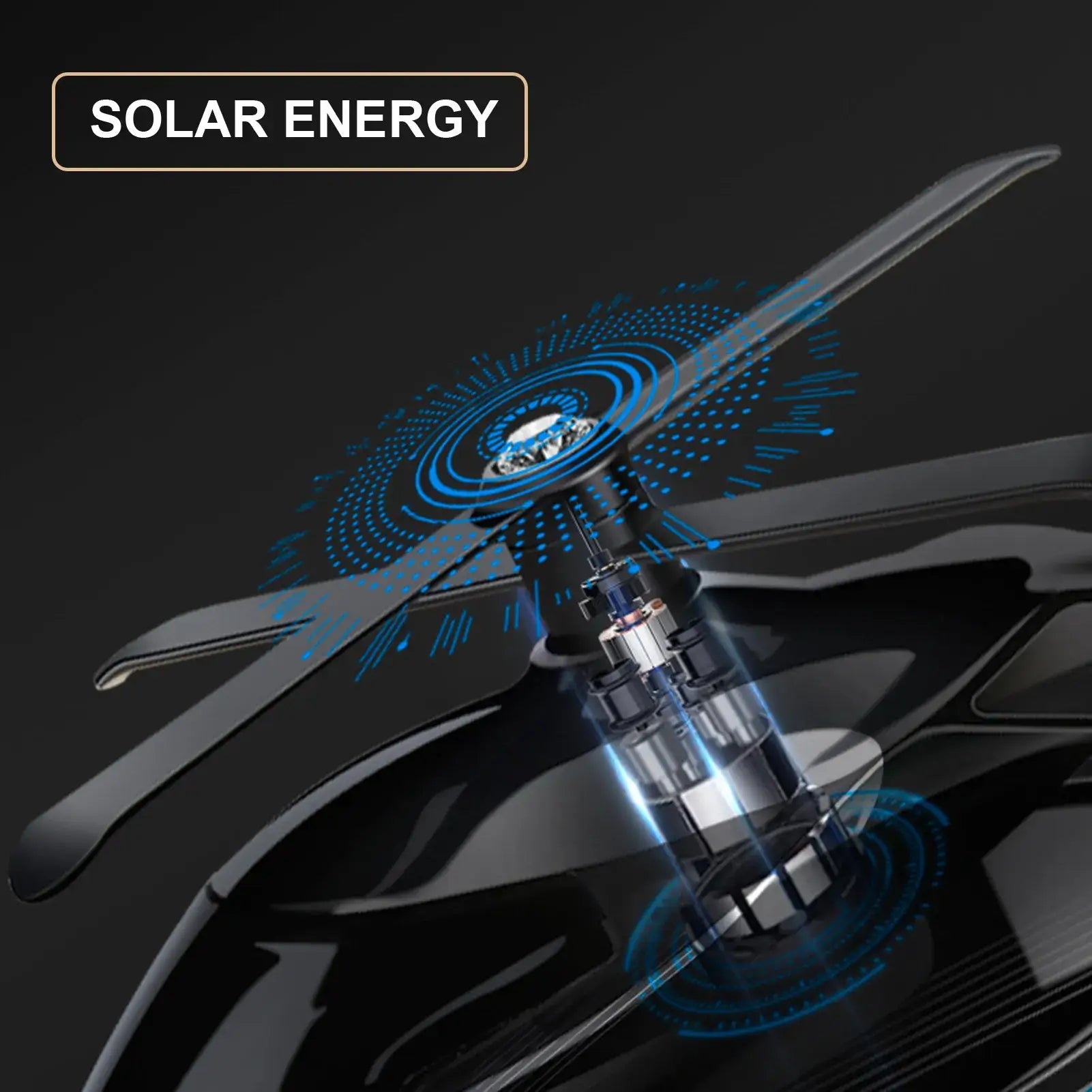 Car Air Freshener, Solar Energy Rotating Helicopter Aroma Diffuser, Long Lasting Fragrance Perfume, Cars Interior Decoration - Imported from UK