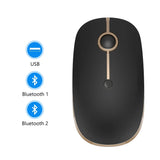 Jelly Comb MS02B Triple Mode Wireless Mouse, 2.4G Wireless + Bluetooth + Bluetooth Rechargeable Mouse - Imported from UK