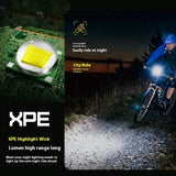 Solar + USB Charging Bike Headlight with Horn, High Brightness Waterproof LED Bicycle Light with 3 Lighting Modes - (Container Product Without Box) - Imported from UK
