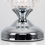 MiniSun Modern Silver Chrome & Decorative Crystal Glass Bedside Touch Table Lamp with a G9 Halogen Bulb - Imported from UK