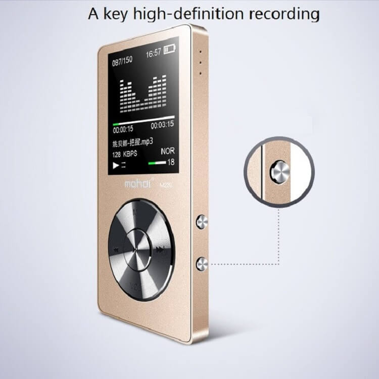 Mahdi M220 HIFI MP3 Player, Aluminum Portable Digital Audio Player 8GB 1.8" Screen, Support FM & TF Card - Imported from UK