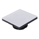 Smart Rf 433Mhz Remote Touch Wall Switch Tempered Glass Panel Led Indicator, 2 Gang - Imported from UK