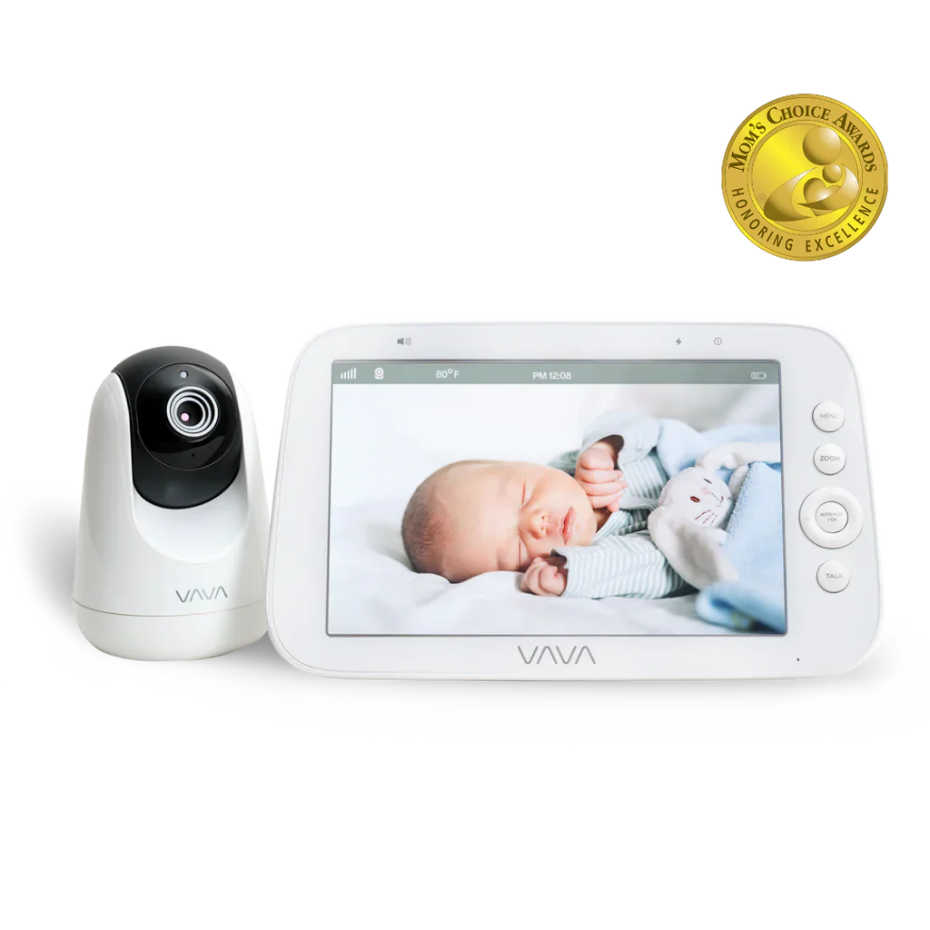 VAVA Video Baby Monitor 720P 5" HD Display IPS Screen Two-Way Audio One-Click Zoom Night Vision & Thermal Monitor - Imported from UK