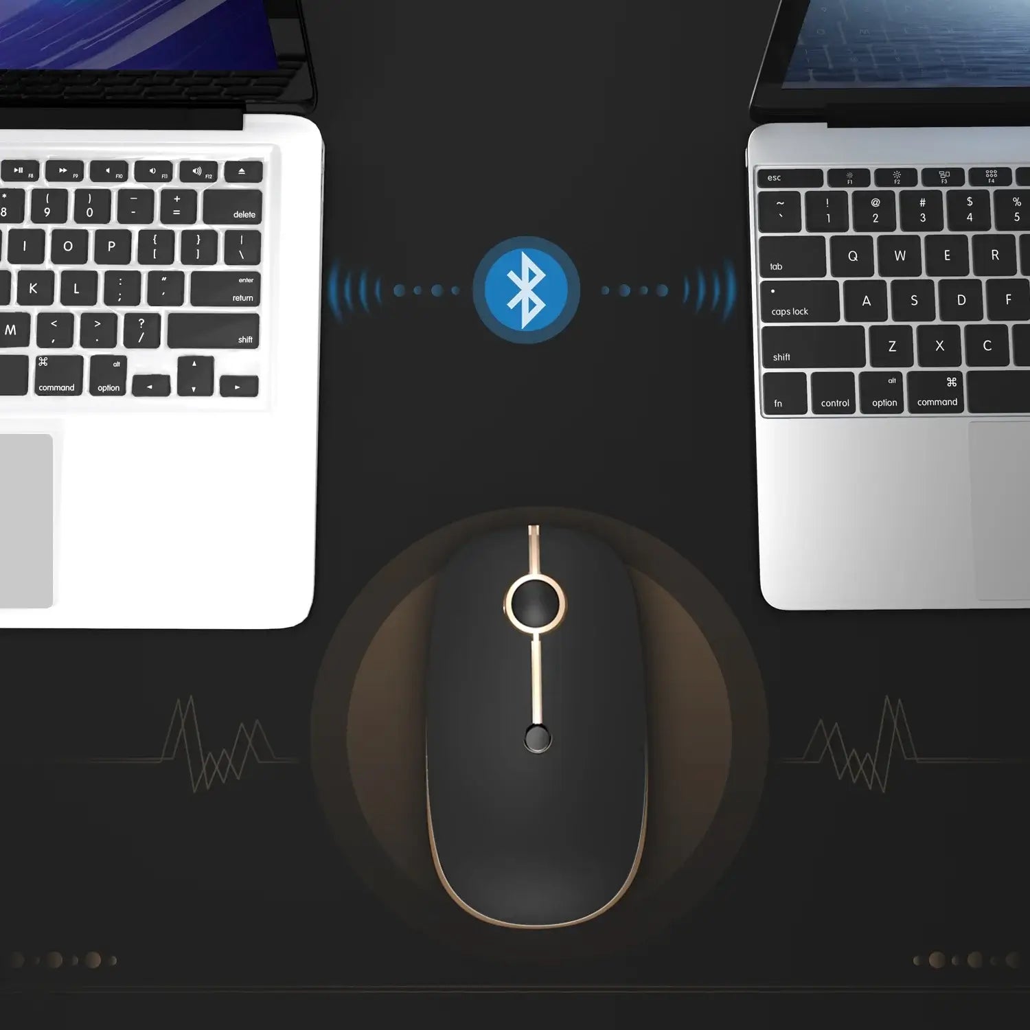 Jelly Comb MS02B Triple Mode Wireless Mouse, 2.4G Wireless + Bluetooth + Bluetooth Rechargeable Mouse - Imported from UK
