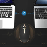 Jelly Comb MS02B Triple Mode Wireless Mouse, 2.4G Wireless + Bluetooth + Bluetooth Rechargeable Mouse - Imported from UK