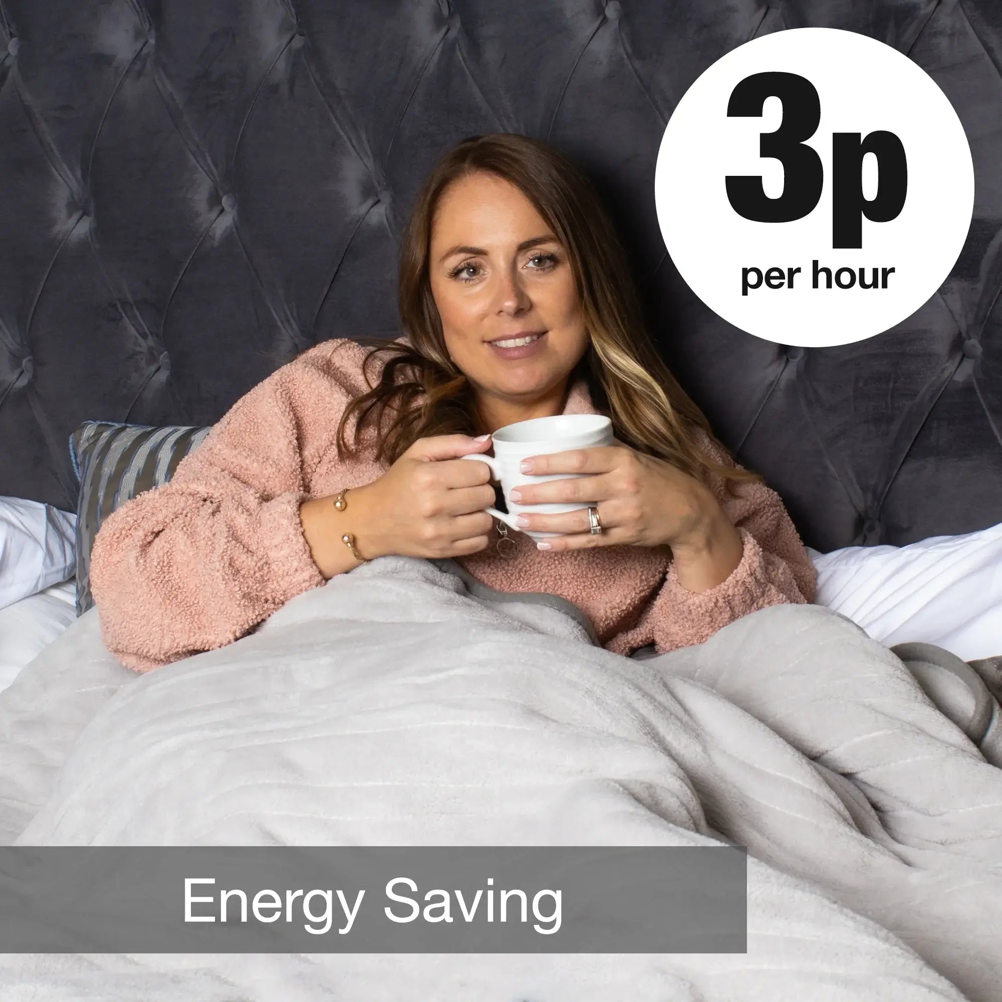 Dreamcatcher Luxurious Electric Heated Throw Blanket, 160 x 120cm, 120W Machine Washable Soft Fleece Blanket with Timer & 9 Control Heat Settings - Imported from UK