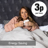 Dreamcatcher Luxurious Electric Heated Throw Blanket, 160 x 120cm, 120W Machine Washable Soft Fleece Blanket with Timer & 9 Control Heat Settings - Imported from UK