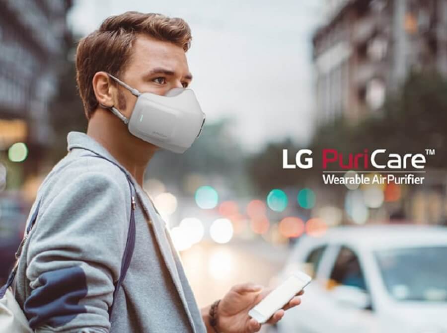 LG PuriCare Wearable Air Purifier with UV Sanitization Case, Air Purifying Mask (Made in Korea) - Imported from UK