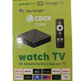 CBOX C1000 TV Box with Voice Control Remote, 2gb+8gb Android 15.1 8K Streaming Box - Imported from UK