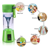 KKSTAR Electric Juicer Cup, 380ml  Multi-functional Household & Portable USB Rechargeable Mixer Blender - Imported from UK