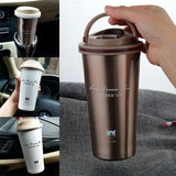 Voberry Insulated Coffee Mug with Lid Starbucks Style Thermal Coffee Cup 500ml - Imported from UK