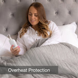 Dreamcatcher Luxurious Electric Heated Throw Blanket, 160 x 120cm, 120W Machine Washable Soft Fleece Blanket with Timer & 9 Control Heat Settings - Imported from UK