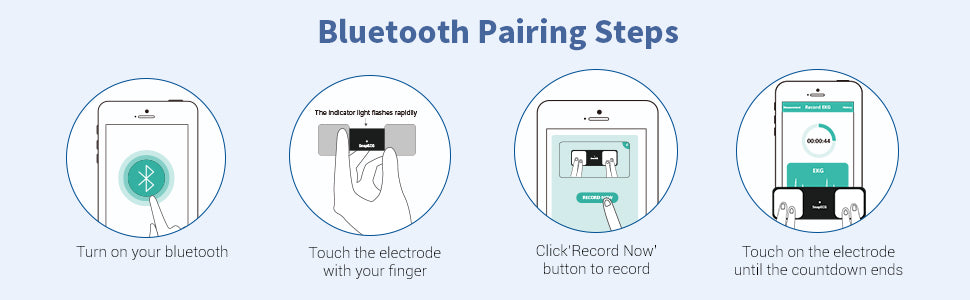 SnapECG Portable EKG Monitor, Handheld ECG Heart Rate Monitor for Smartphone, Wireless Heart Performance Tracking, Home Use EKG Monitoring Device for iPhone, Android - Imported from UK