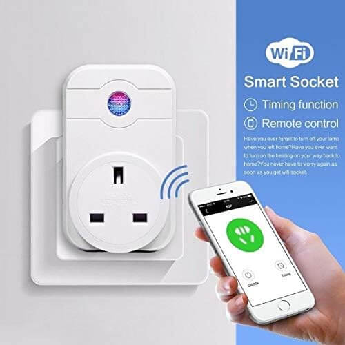 WiFi Smart Socket (Pack of 2) 10A UK Plug, iOS Android App Remote Compatible with Alexa, Google Home, IFTTT Control for Home Automation - Imported from UK