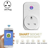 WiFi Smart Socket (Pack of 2) 10A UK Plug, iOS Android App Remote Compatible with Alexa, Google Home, IFTTT Control for Home Automation - Imported from UK