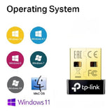 TP-LINK UB4A Bluetooth 4.0  Nano USB Adapter for PC Laptop Desktop Computer Long Range Bluetooth Dongle/Receiver for Windows - Imported from UK