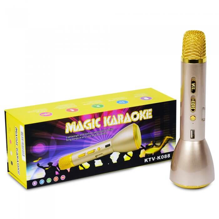 Magic Karaoke Player with Bluetooth Speaker Microphone + Mobile Power Bank - Imported from UK
