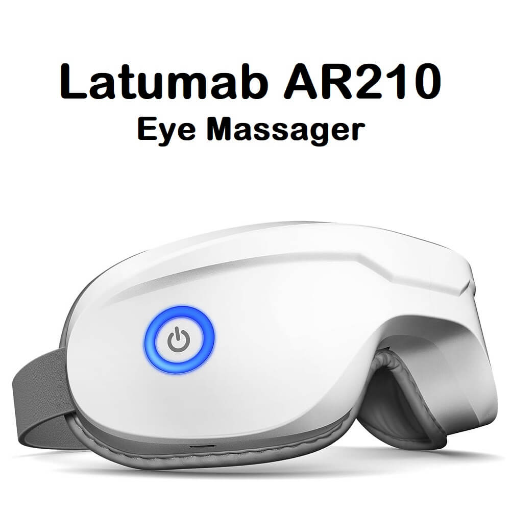 Latumab Eye Massager with Heat, Bluetooth Music Heated Massager for Migraines, Relax & Reduce Eye Strain Dark Circles & More - Imported from UK