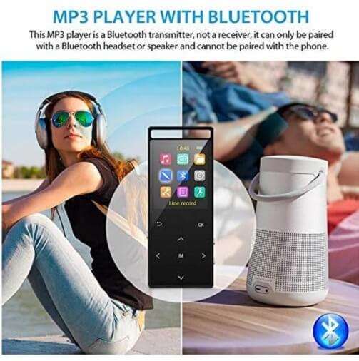 Newiy Start K188 Bluetooth MP3 Digital Music Player, 8GB Hi-Fi Lossless Sound Music Player with FM Radio, Voice Recorder, Date & Time Function, TF Card Supported - Imported from UK