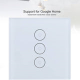 Smart WiFi Touch Light Switch, APP Remote Control 3 Gang Smart Wall Switch, Works With Alexa Google Home & Echo - Imported from UK