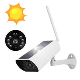 WiFi Solar Powered Bullet Camera, 1080P Outdoor Security Camera with 2 Antennas, Night Vision  Function, TF Card Storage, IP66 Waterproof - Imported rom UK