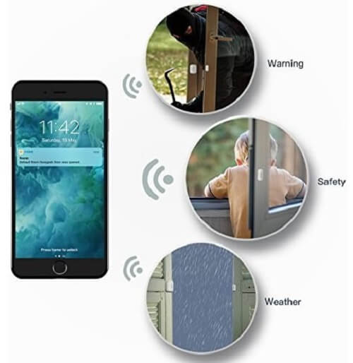 Koogeek Door & Window Sensor, Works with Apple HomeKit, Automatically Wireless Remote Control Home Security - Imported from UK