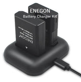 ENEGON EN-EL14/14a Li-ion Battery Charger Set 2x 1500mAh Battery & Rapid USB Charger Kit for Nikon - Imported from UK
