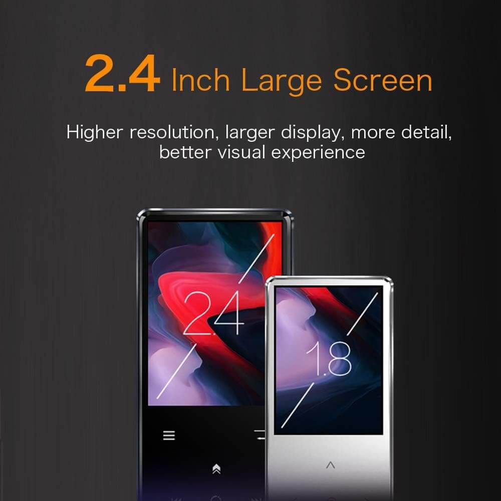 Mibao 16GB Bluetooth 4.0 MP3 Player, Hi-Fi Lossless Sound Music Player Portable FM Radio MP3 Player - Imported from UK