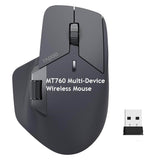 Rapoo MT760M Multi-Mode Wireless Optical Mouse, Bluetooth 5.0 & 2.4G Multi-Mode Connection Up to 4 Devices, 11 Programmable Buttons, 4000 DPI HD Sensor (Container Product Without Box) - Imported from UK