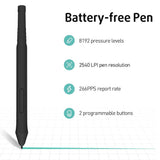XENX P3-1060B Graphic Tablet 10x6" with 10 Shortcut Keys, 8192 Pressure Levels, Battery-Free Pen for Digital Art, Design, E-Learning, Online Classes, OSU Gaming, Compatible with MacOS Windows Android - Imported from UK