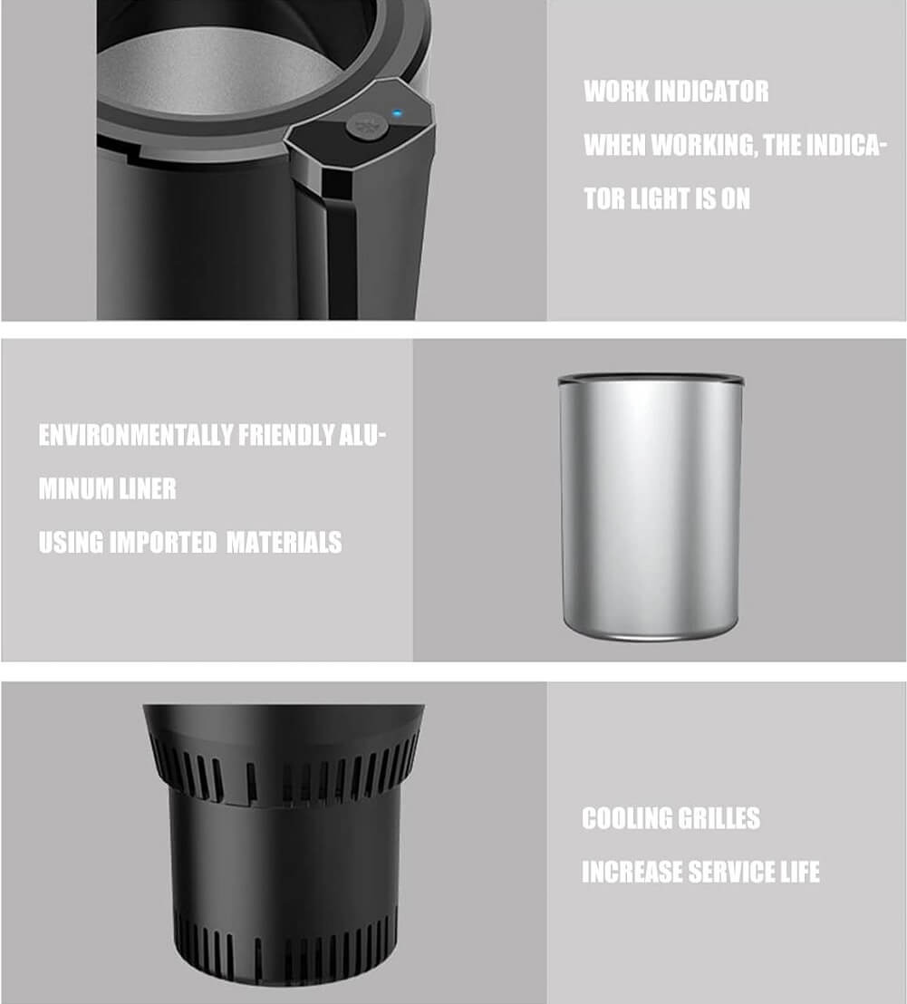 Auto Cooling Cup Holder 12V Smart Car Cup Holder for Coffee Beverage Milk Bottled Mineral Water - Imported from UK