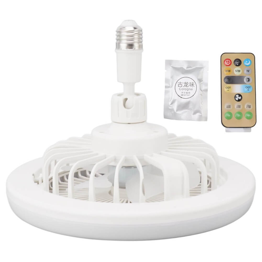 LED Multi-Function Aromatherapy Ceiling Fan Light, E27 Remote Control Dimmable LED Ceiling Fan Light with Timer & 3 Wind Speeds - Imported from UK