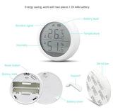 Wireless Temperature & Humidity Sensor with LCD Screen Display, Works With Tuya Zigbee - Imported from UK