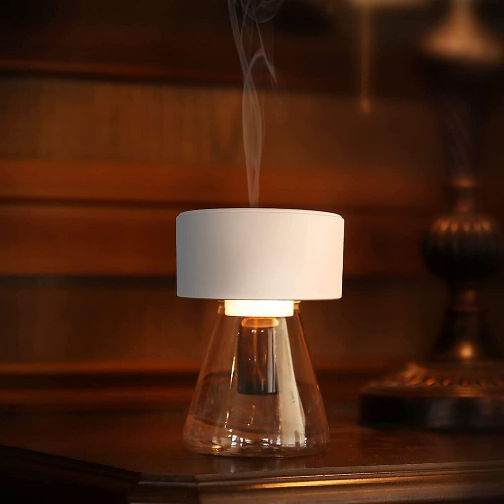 LOXIM Twilight Aromatherapy Diffuser Nebulizing Technology for Essential Oils, Full Spectrum Oil Adaptability, Optional LED Light, Waterless, Wireless, Battery Operated - Imported from UK
