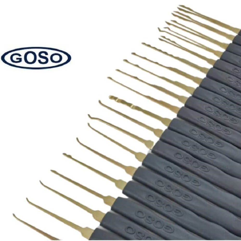 GOSO 24pcs Lock Pick Set with Sturdy All Weather Zip Case - Imported from UK