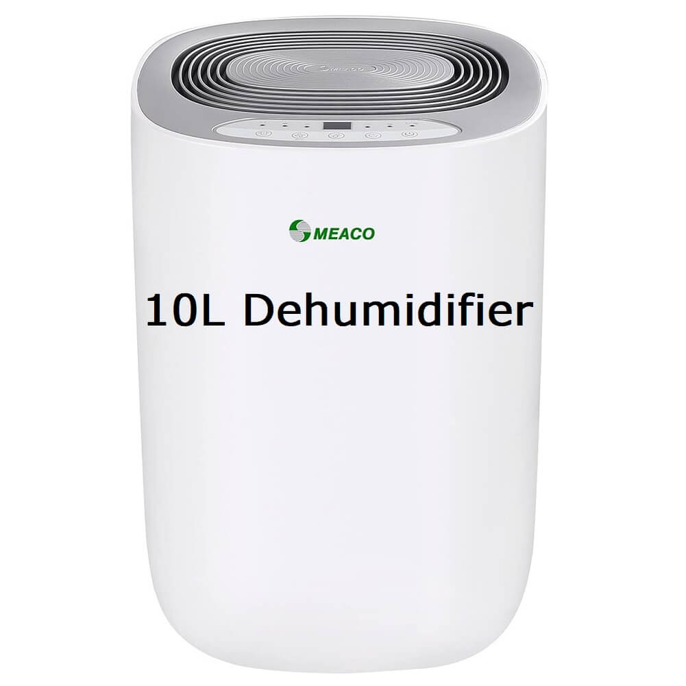 MeacoDry ABC 10L Dehumidifier, Ultra Quiet Energy Efficient Electric Compressor Dehumidifier Ideal for Home, Kitchen, Bedroom, Bathroom, Crawl Space, Baby Room, RV, Caravan, Removes Condensation, Damp Mold & Moisture - Imported from UK