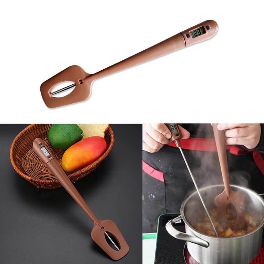 Digital Thermo Spatula LCD Display BPA Free Silicone Kitchen Aid Instant Read for Chocolate Candy Meat - Imported from UK