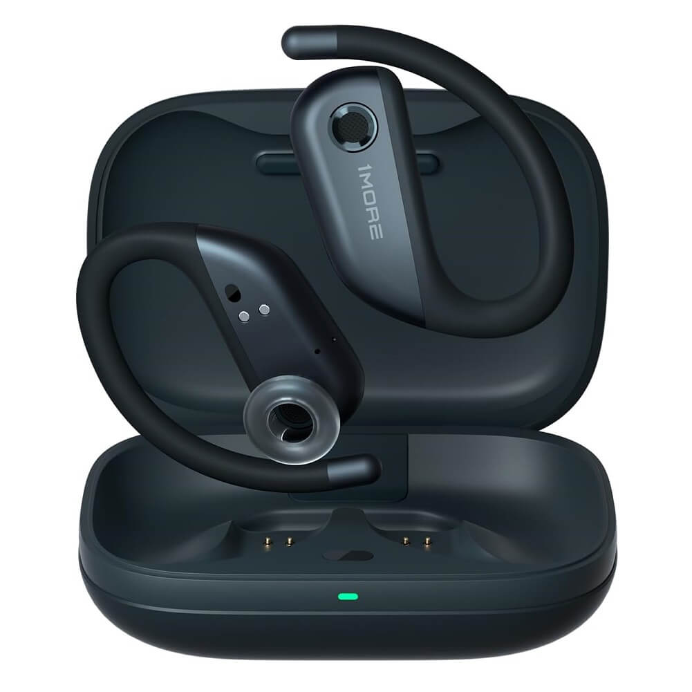 1MORE Fit Open Earbuds S50, Bluetooth 5.3 Wireless Earbuds with Long Battery Life IPX7 Water Resistance & Comfortable Fit for Running, Working Out & Even Everyday Use (Black & White) - Imported from UK