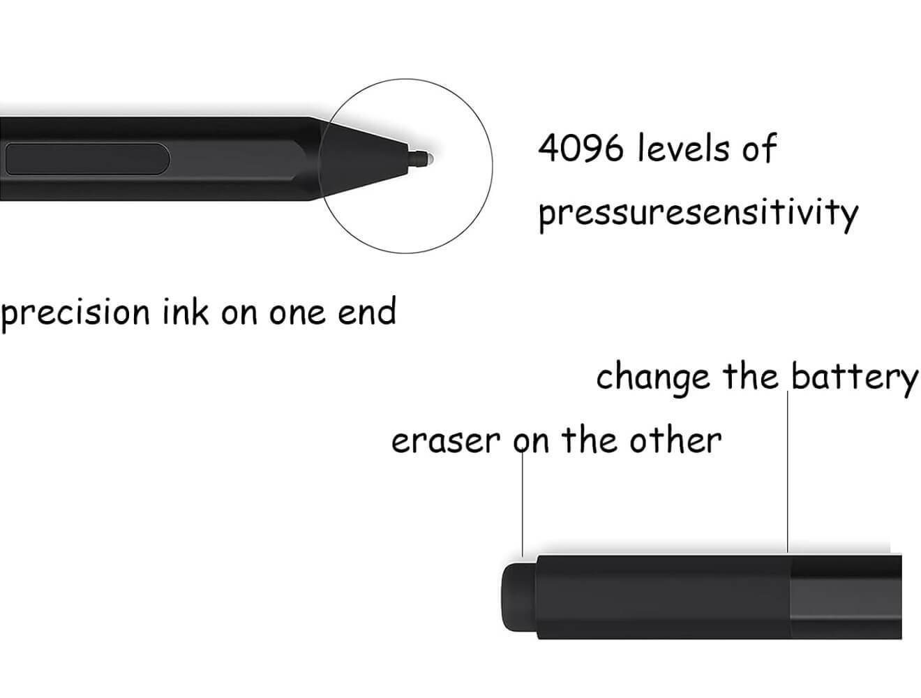 Microsoft® Surface Stylus Pen (EYU-00002) Bluetooth 4.0 Pen with 4096 Levels Pressure & Magnetic Adsorption - Imported from UK