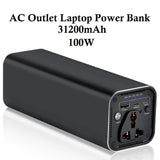 RSOEWXN AC Outlet Portable Laptop Power Bank, Universal 31200mAh 100W Travel Laptop Charger, Fast Charging External Battery Pack - Imported from UK