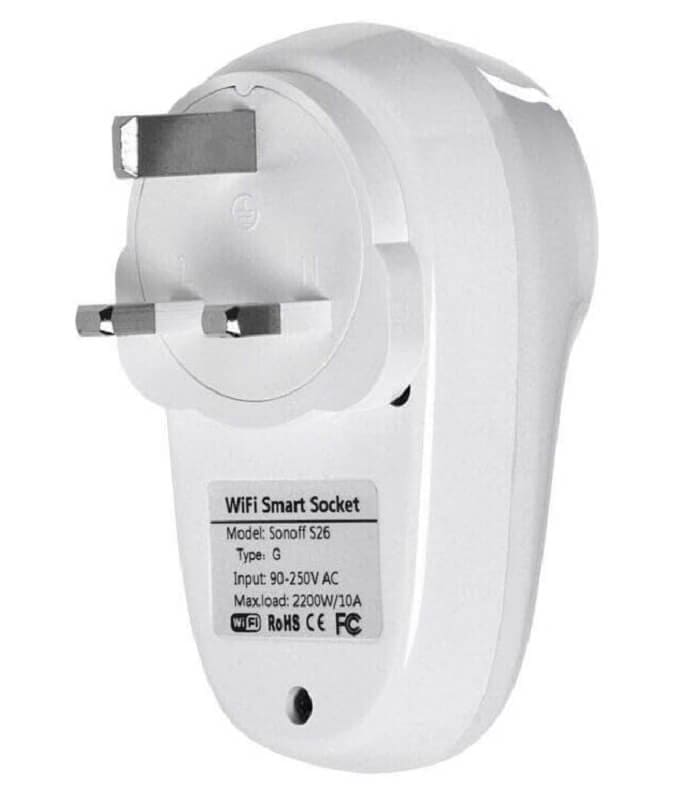 Sonoff S26 UK WiFi Smart Plug Socket, 2200W 10A - Imported from UK
