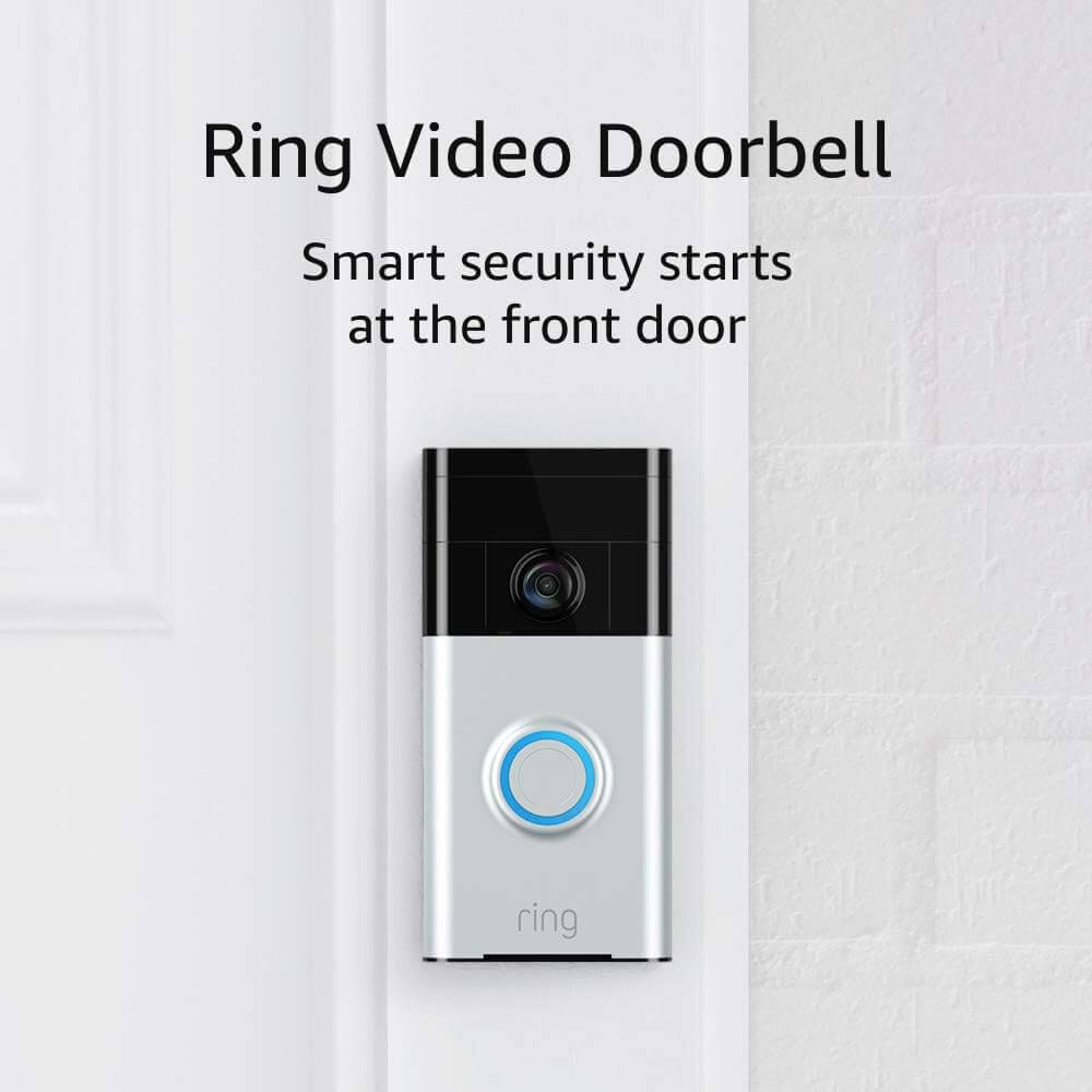 Ring Video Doorbell 1st Gen, Rechargeable Battery Powered WiFi Doorbell Security 720P HD Camera with 2 Way Talk Motion Detection Night Vision Fully Working (Container Product Without Box & Accessories) - Imported from UK