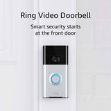Ring Video Doorbell 1st Gen, Rechargeable Battery Powered WiFi Doorbell Security 720P HD Camera with 2 Way Talk Motion Detection Night Vision Fully Working (Container Product Without Box & Accessories) - Imported from UK