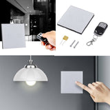 Smart Rf 433Mhz Remote Touch Wall Switch Tempered Glass Panel Led Indicator, 2 Gang - Imported from UK