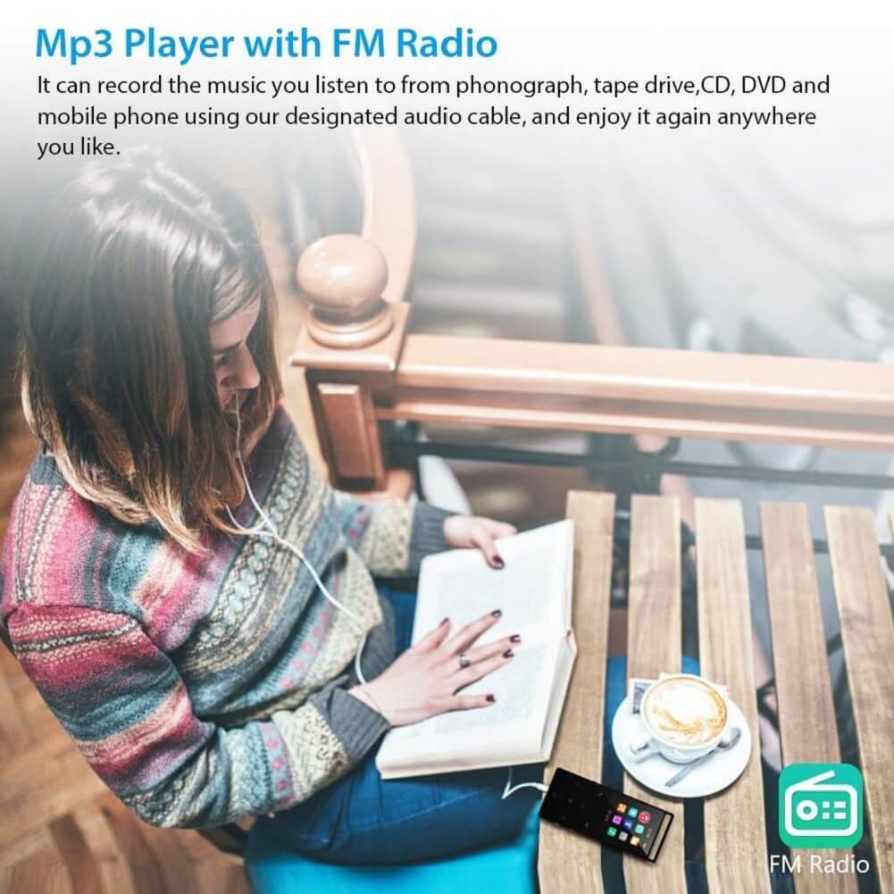 Newiy Start K188 Bluetooth MP3 Digital Music Player, 8GB Hi-Fi Lossless Sound Music Player with FM Radio, Voice Recorder, Date & Time Function, TF Card Supported - Imported from UK