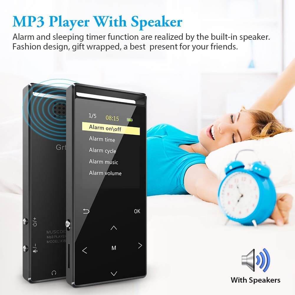 Newiy Start K188 Bluetooth MP3 Digital Music Player, 8GB Hi-Fi Lossless Sound Music Player with FM Radio, Voice Recorder, Date & Time Function, TF Card Supported - Imported from UK