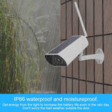 WiFi Solar Powered Bullet Camera, 1080P Outdoor Security Camera with 2 Antennas, Night Vision  Function, TF Card Storage, IP66 Waterproof - Imported rom UK