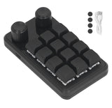 Energy Fort Mini Gaming Keypad, 12 Keys 2 Knobs Blue Switch Programming Macro Pad with RGB Light for Industry Multiple Customization Supported - Imported from UK