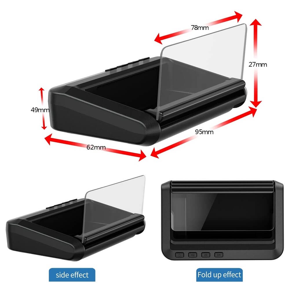 Car HUD Head up Display, G100 OBD GPS Car Electronics Projector Display, 3" Screen with Speed & Direction of Travel Information, Digital Car Speedometer Accessories For All Car/Vehicle - Imported from UK